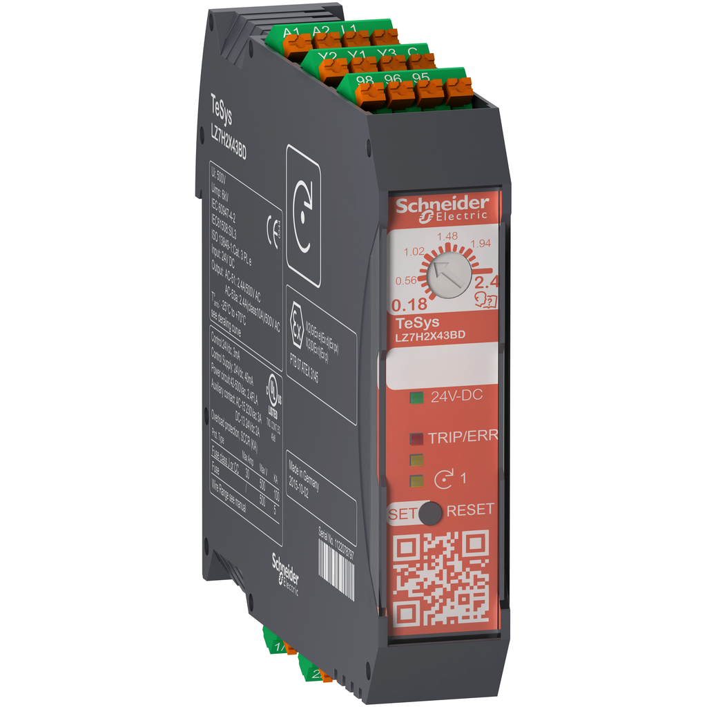 TeSys H - démarreur hybride - 1 sens - 3kW 400V - 24Vcc - ressort - Safety
