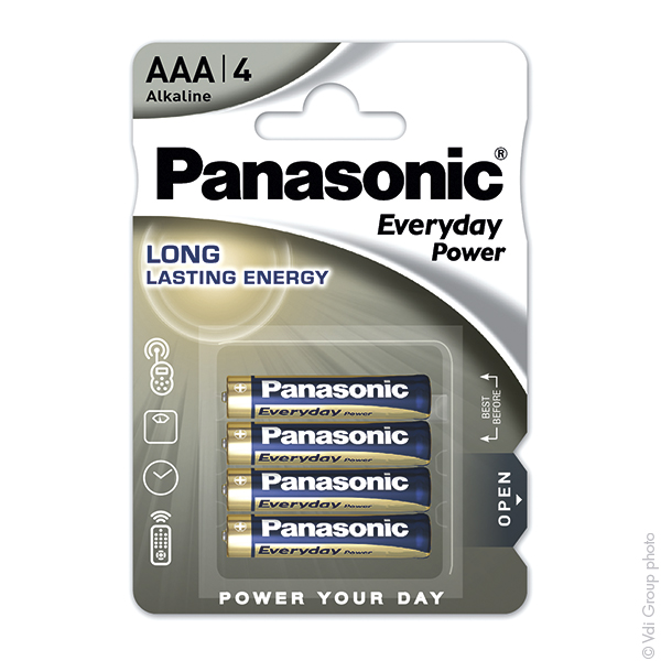 Blister(s) x 4 Pile alcaline blister x4 Panasonic Everyday Power LR03 - AAA 1.5V