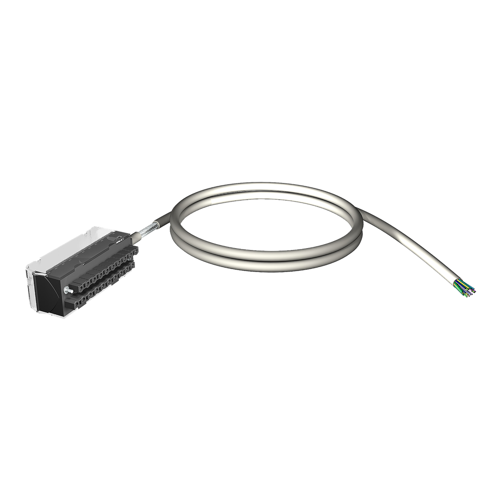 Modicon X80 - cordon - connecteur 20 contacts - fils volants 1 extrémité - 5m
