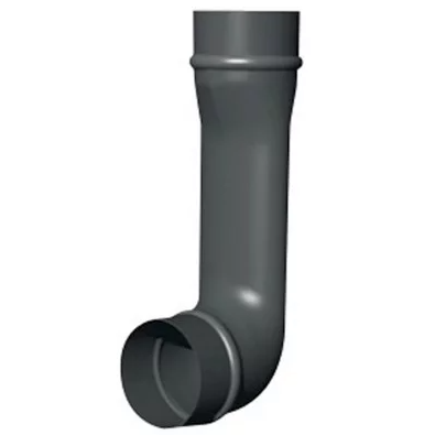 Manchette coudée plastique pour bouches, raccordement D 80 mm
