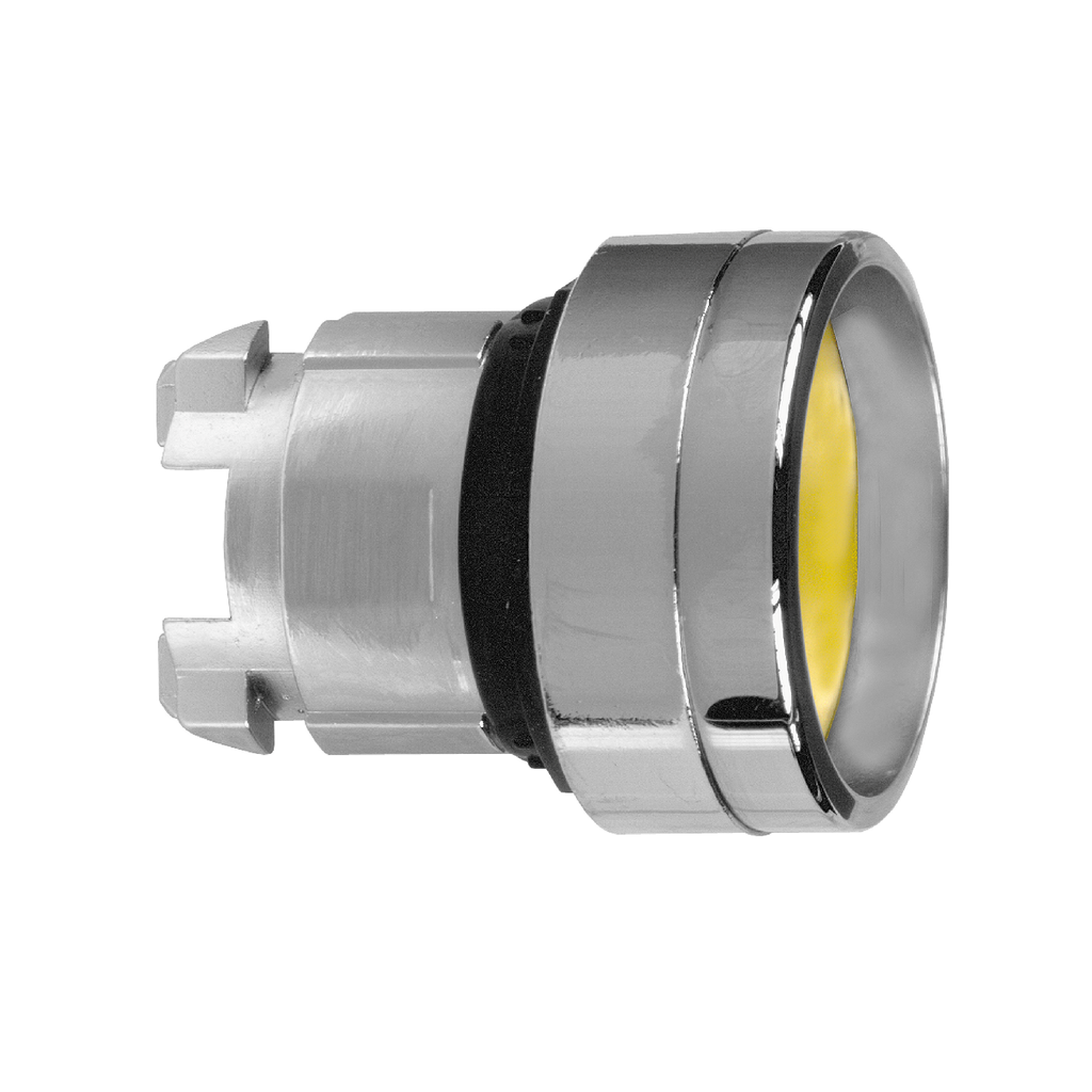 Harmony XB4 - tête bouton poussoir - encastré - collerette haute - Ø22 - jaune