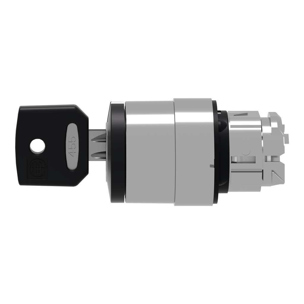 Harmony XB4 - tête bouton tournant à clé 455 - Ø22 - 3 pos fix - retr GC