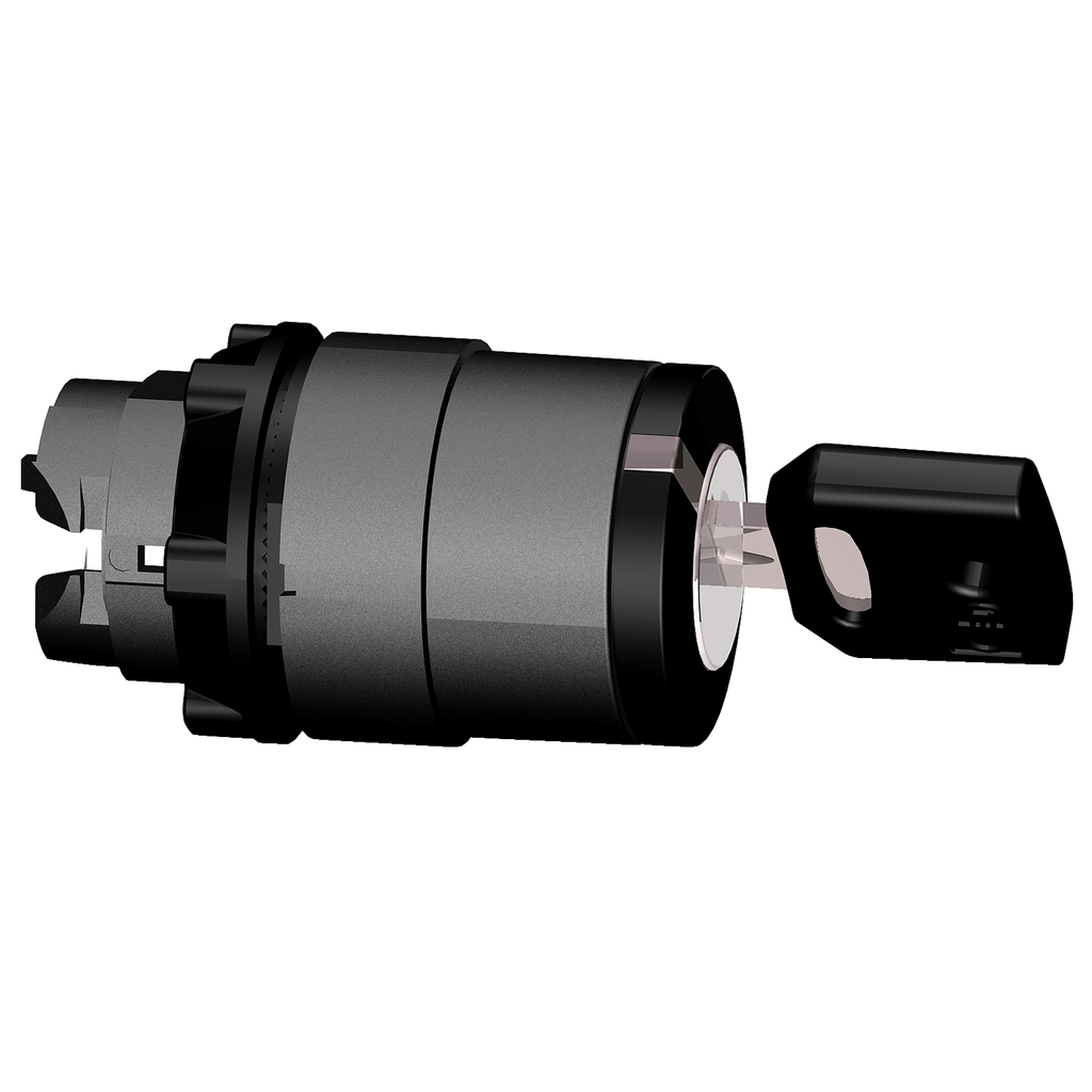 Harmony XB5 - tête bouton tournant à clé spec - Ø22 - 2 pos fix - retr D