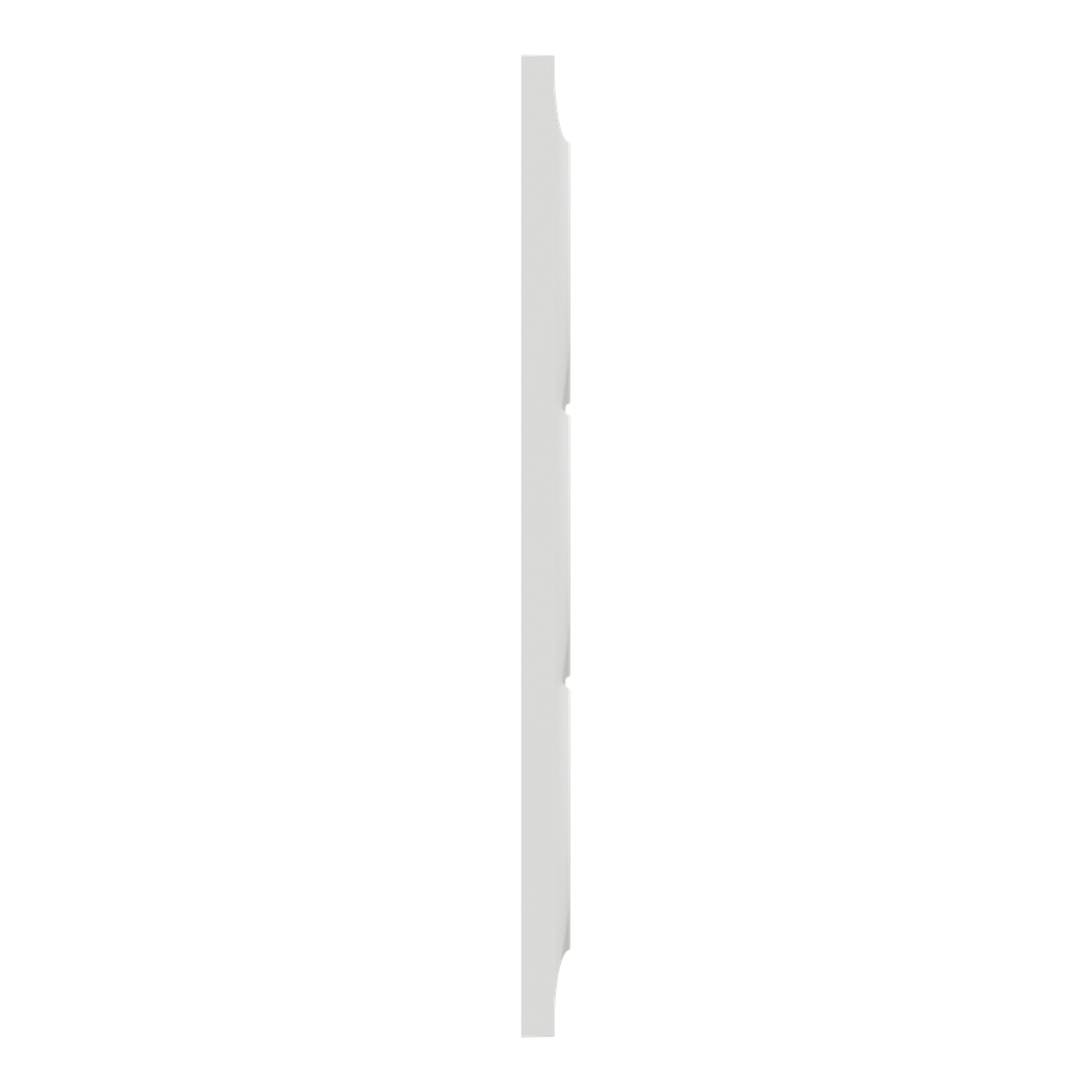 Odace 2011 Styl -  plaque 3 postes verticaux entraxe 57mm blanc