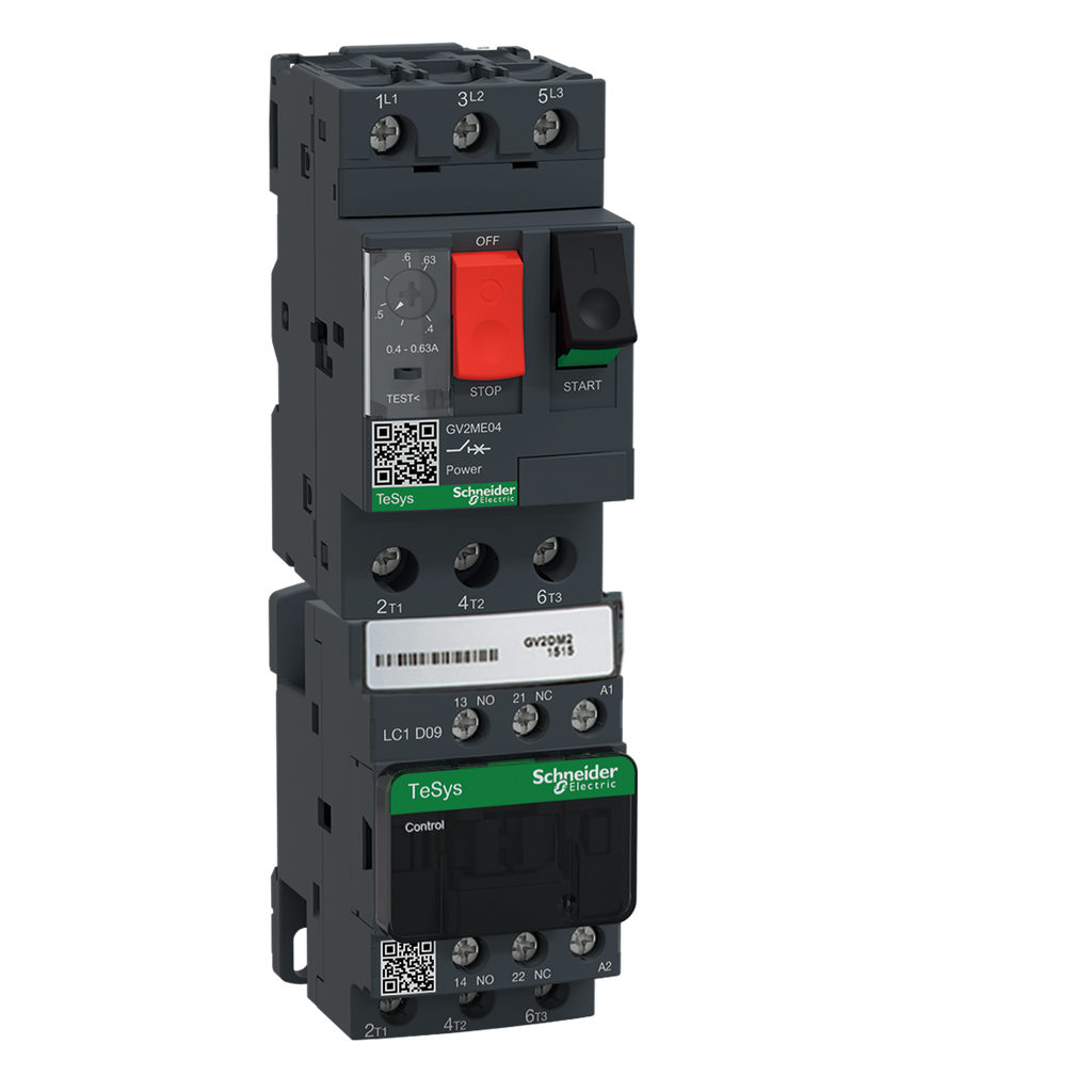 TeSys GV2DM - démarreur moteur combiné - direct - 2,5..4A - 24Vcc