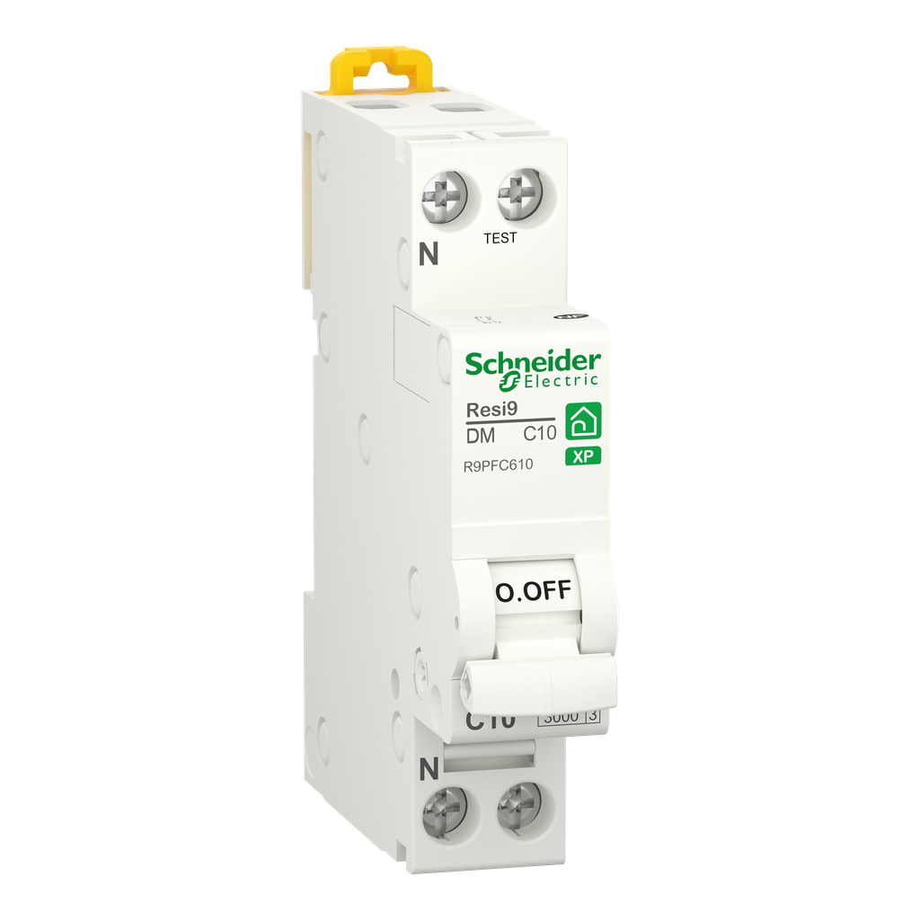 Resi9 - disjoncteur modulaire - 1P+N - 10A - courbe C - peignable