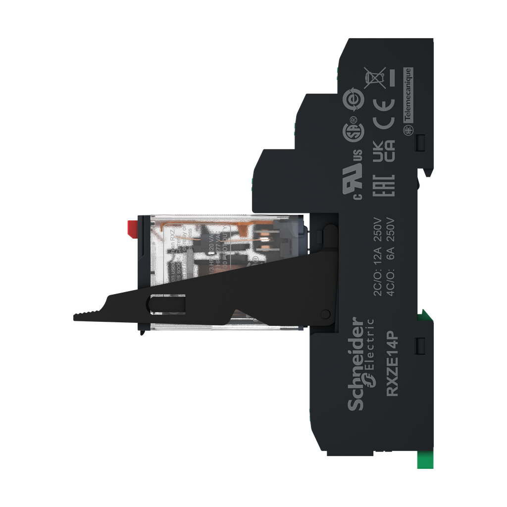 Harmony relais + Emb PushIn cont séparés - 4OF - 6A - test+LED - 24Vac