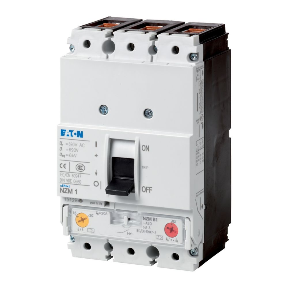 Disjoncteur NZM1, 3P, 160 A, 50 kA, IEC, borne à cage, magnétothermique