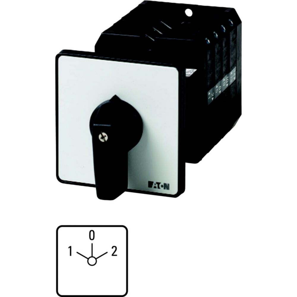 Inverseur, cont.: 8, 63A, 1-0-2, 60°, à accrochage, encastré, fixation arrière