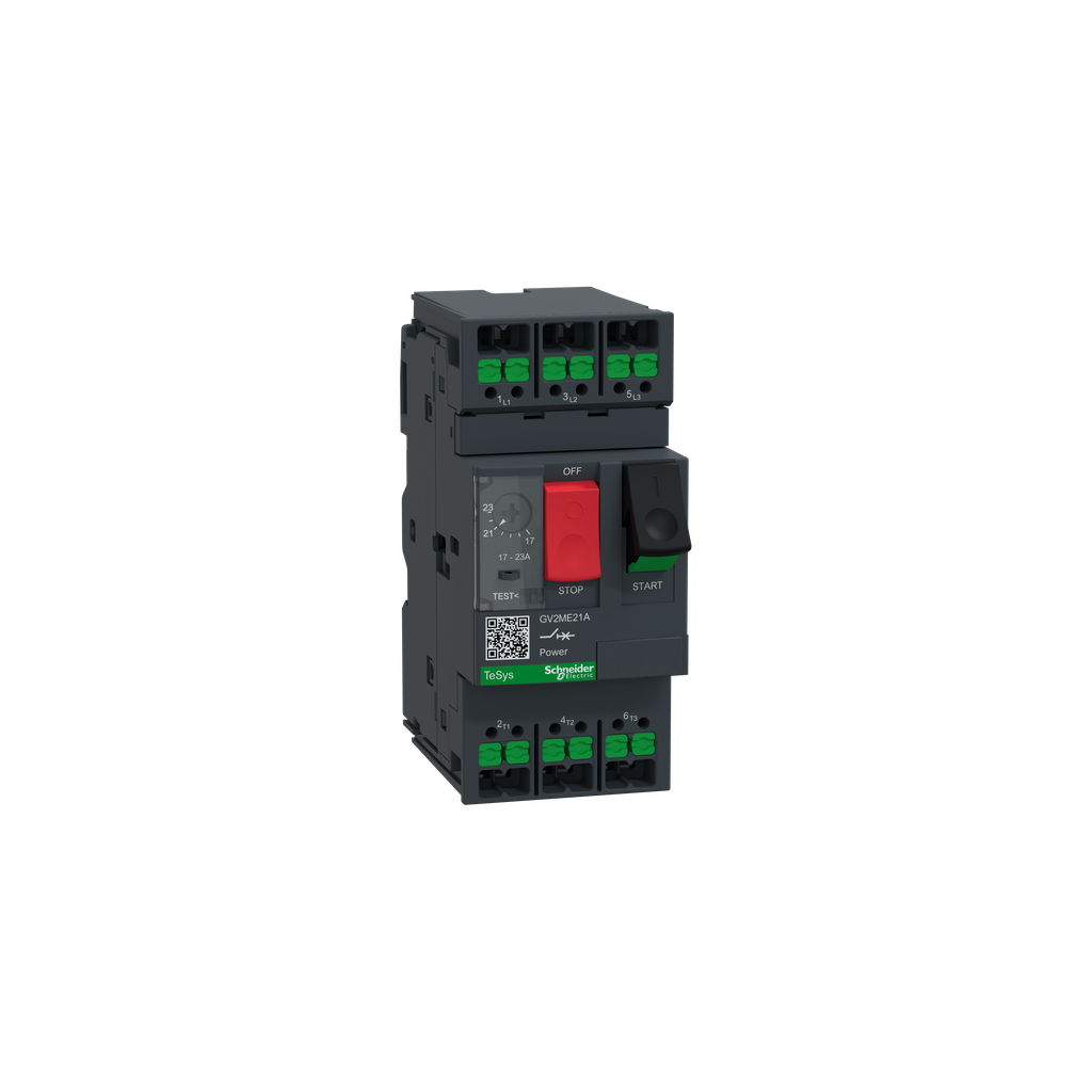 TeSys GV2ME - Snap In - disj. moteur - 17 à 23A - 3P 3d -  magnéto-thermique