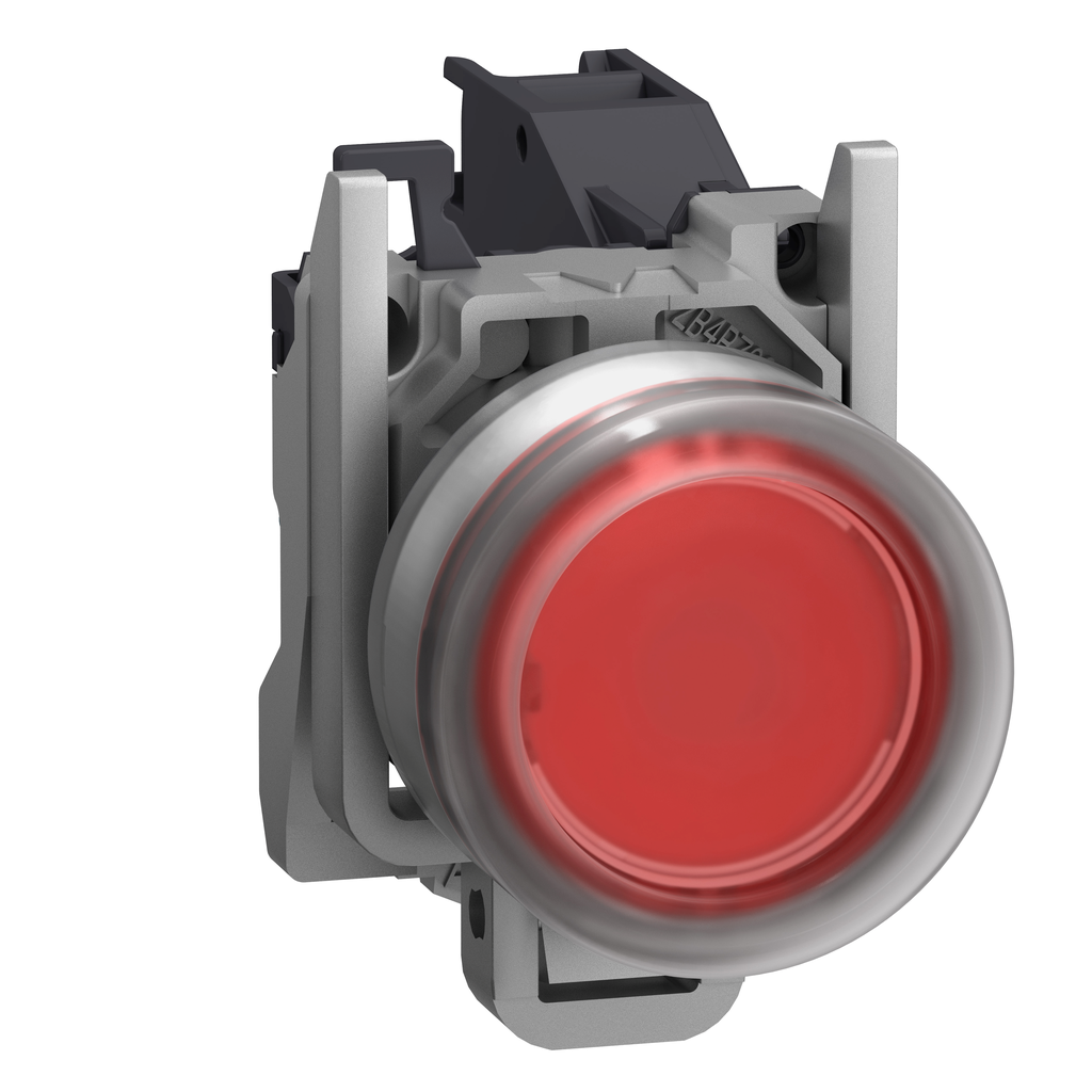Harmony XB4 - bouton poussoir à imp Atx gaz - Ø22 - pour étiq - rouge - 1O - vis