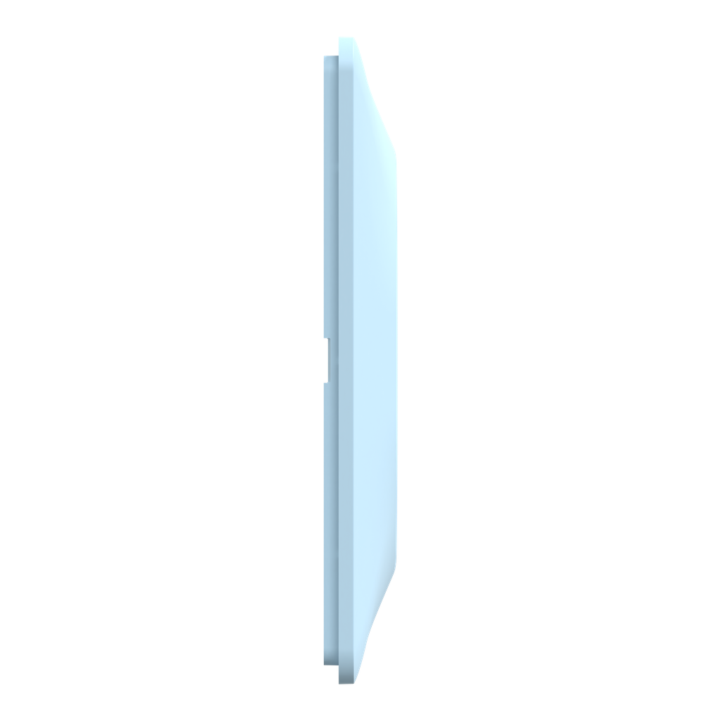 Ovalis - Plaque de finition - 2 postes Horizontal - entraxe 71mm - Bleu Azurin