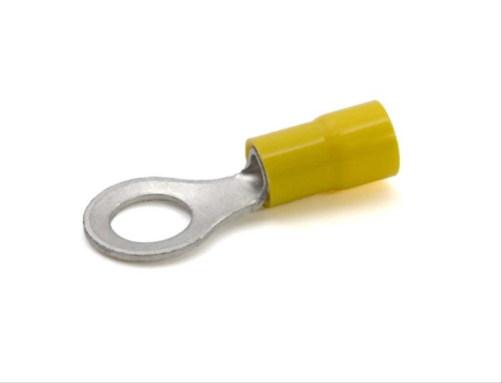 Cosse préisolée ronde jaune (4 à 6 mm²) - Diam. 8 mm