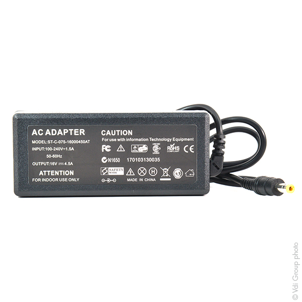 Unité(s) Alimentation compatible ordinateur portable Panasonic 16V 72W