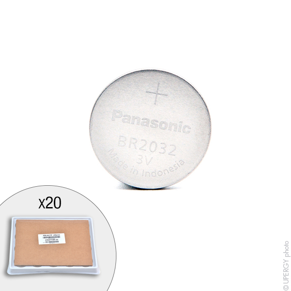 Plateau(x) de 20 Pile bouton lithium BR2032/BN PANASONIC 3V 190mAh