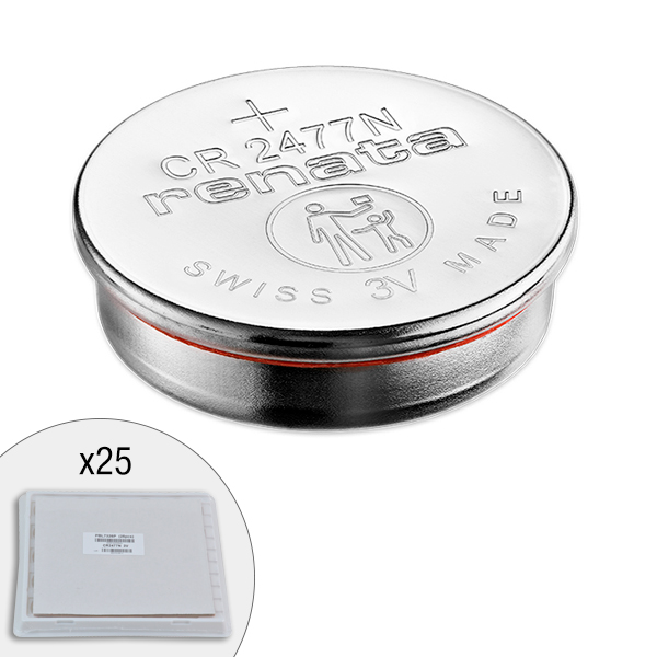Plateau(x) de 25 Pile bouton lithium CR2477N RENATA 3V 950mAh