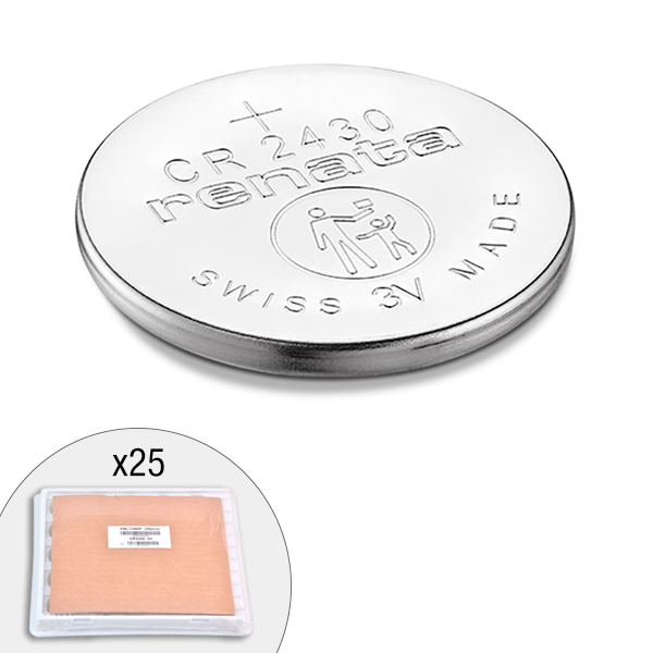 Plateau(x) de 25 Pile bouton lithium CR2430 RENATA 3V 285mAh