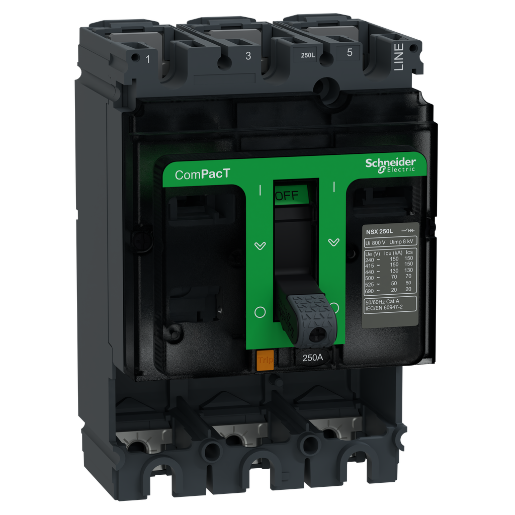 ComPacT NSX160S - Bloc de coupure sans déclencheur - 160A - 3P - 100kA - fixe