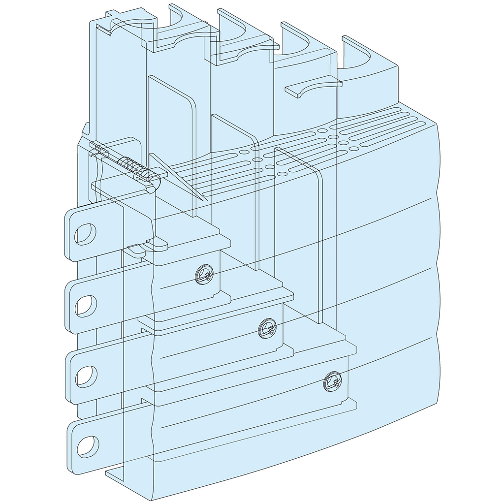 PrismaSeT G - Bloc raccordement arrivée NS-INS250 haut