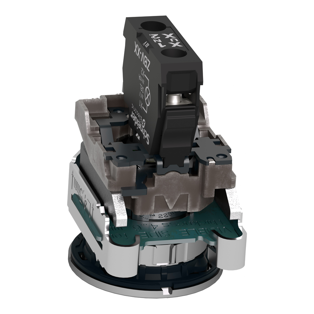 Harmony XB4 - voyant lumineux DEL - flush - bleu - 24V - vis étrier
