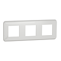 Unica Pro - plaque de finition - Blanc - 3 postes