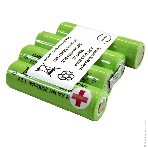 Pack(s) Batterie Nimh 4x AA NX 4S1P ST1 4.8V 2Ah PP