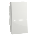 Unica - bouton-poussoir NO - 10A - connex rapide - 1 mod - Blanc - méca seul