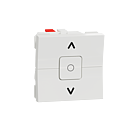 Unica - interrupteur volet-roulant - 3 touches - 6A - 2 mod - Blanc - méca seul