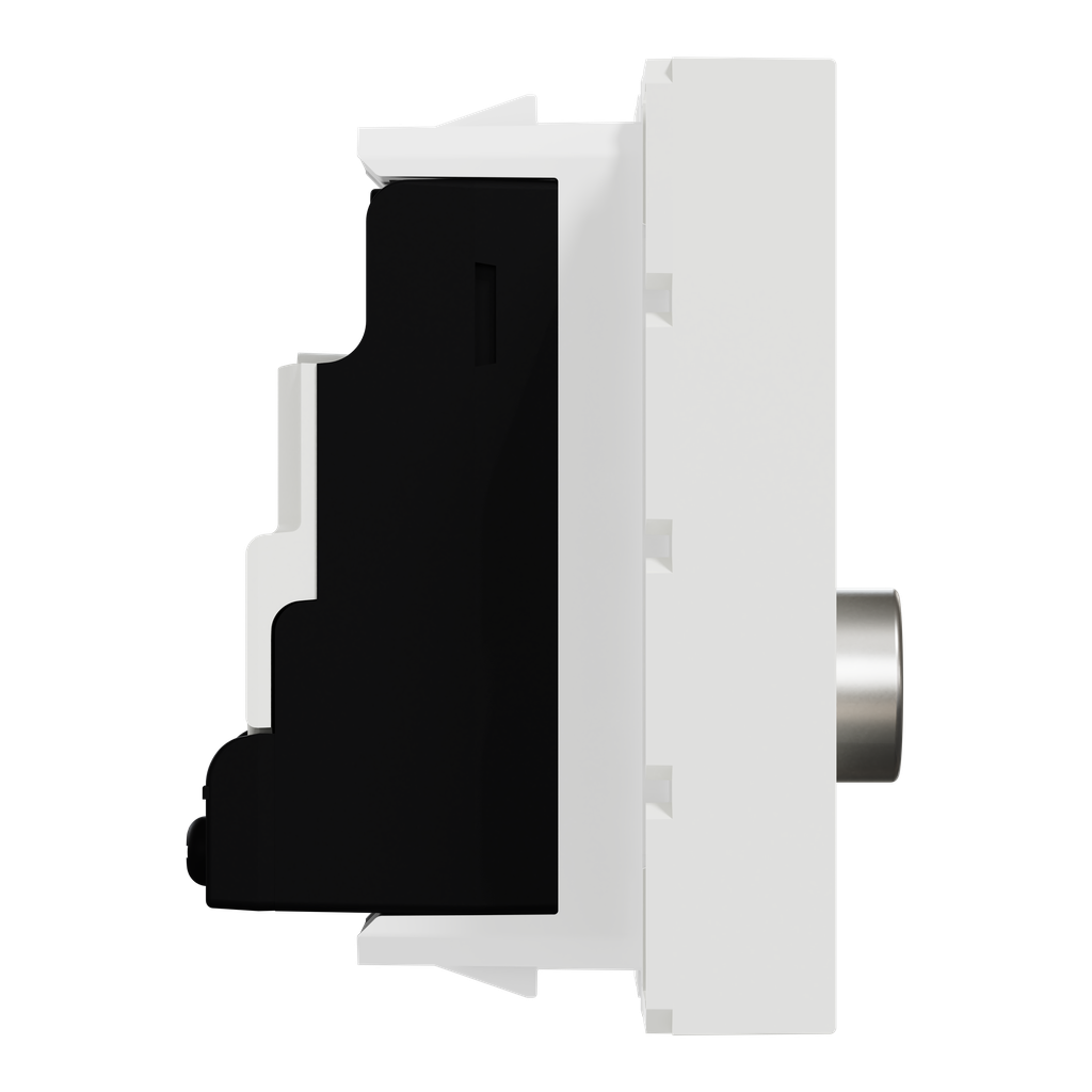 Unica - prise télévision - TV mâle - individuel - 2 mod - Blanc - méca seul