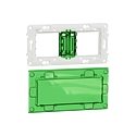 Unica - support de fixation 4 mod / 2 postes + protection chantier - plastique