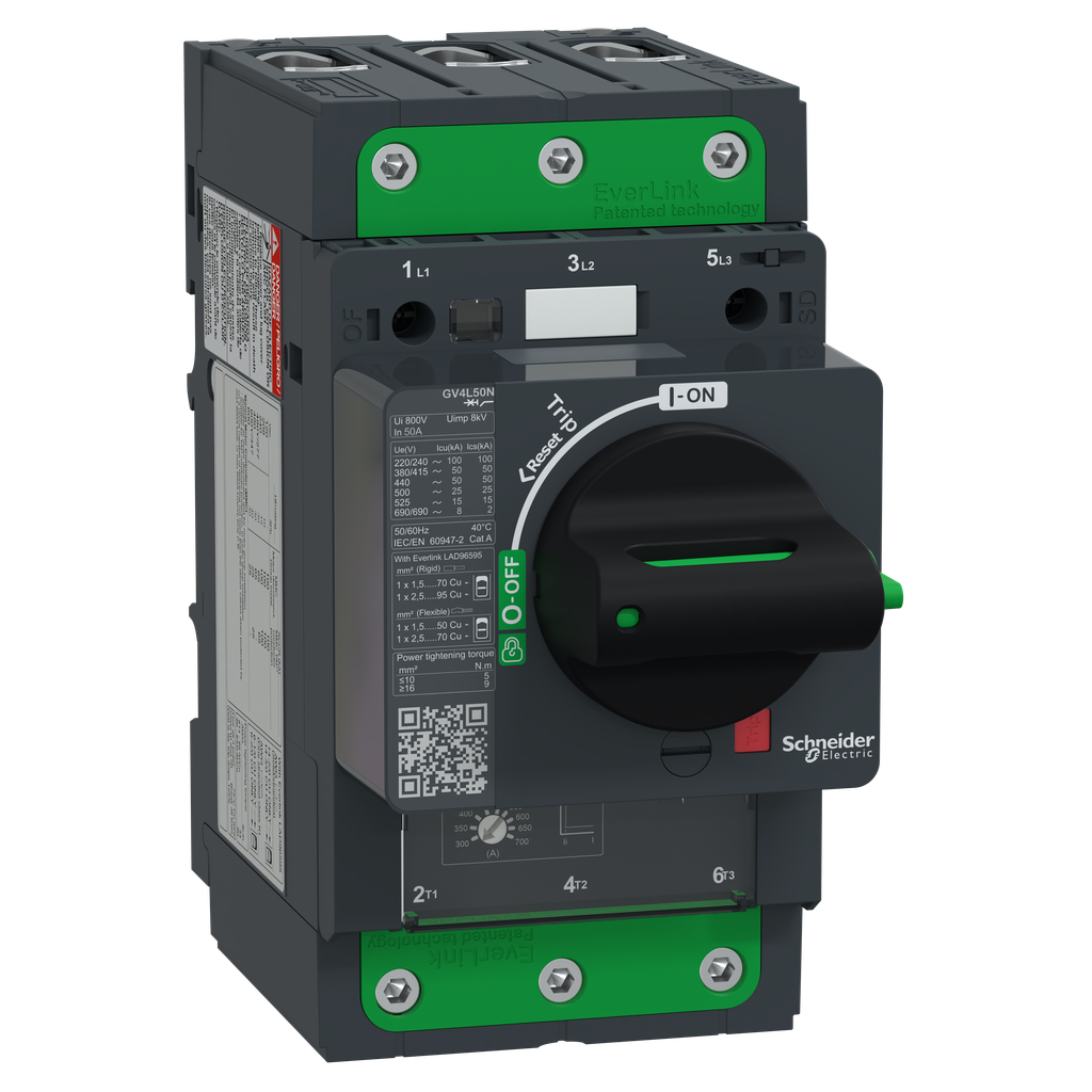 TeSys GV - disjoncteur magnétique - In 50A - 50kA - Everlink