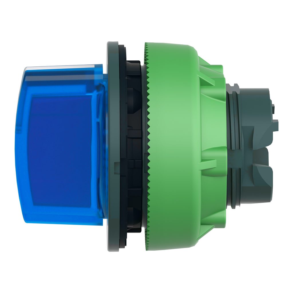 Harmony XB5 - tête bouton à manette lumineux - flush - 3 pos fix - bleu