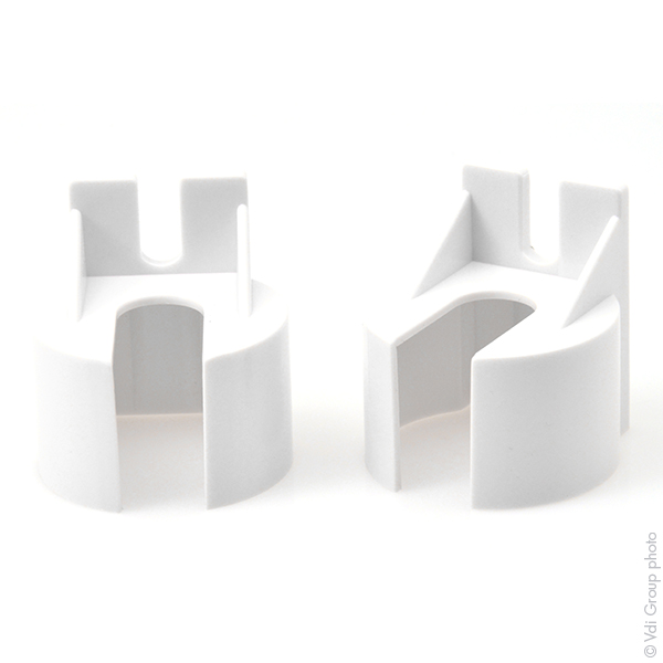 Lot(s) de 2 End caps pour pack eclairage de secours taille D (x 2pcs)