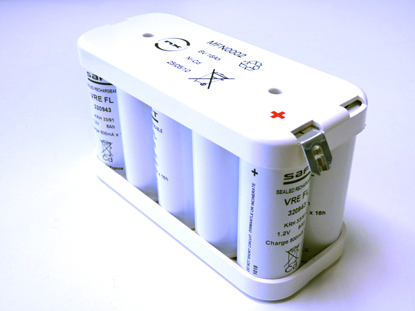 Pack(s) Batterie eclairage secours 10x F VRE 5S2P ST2 6V 16Ah Cosse