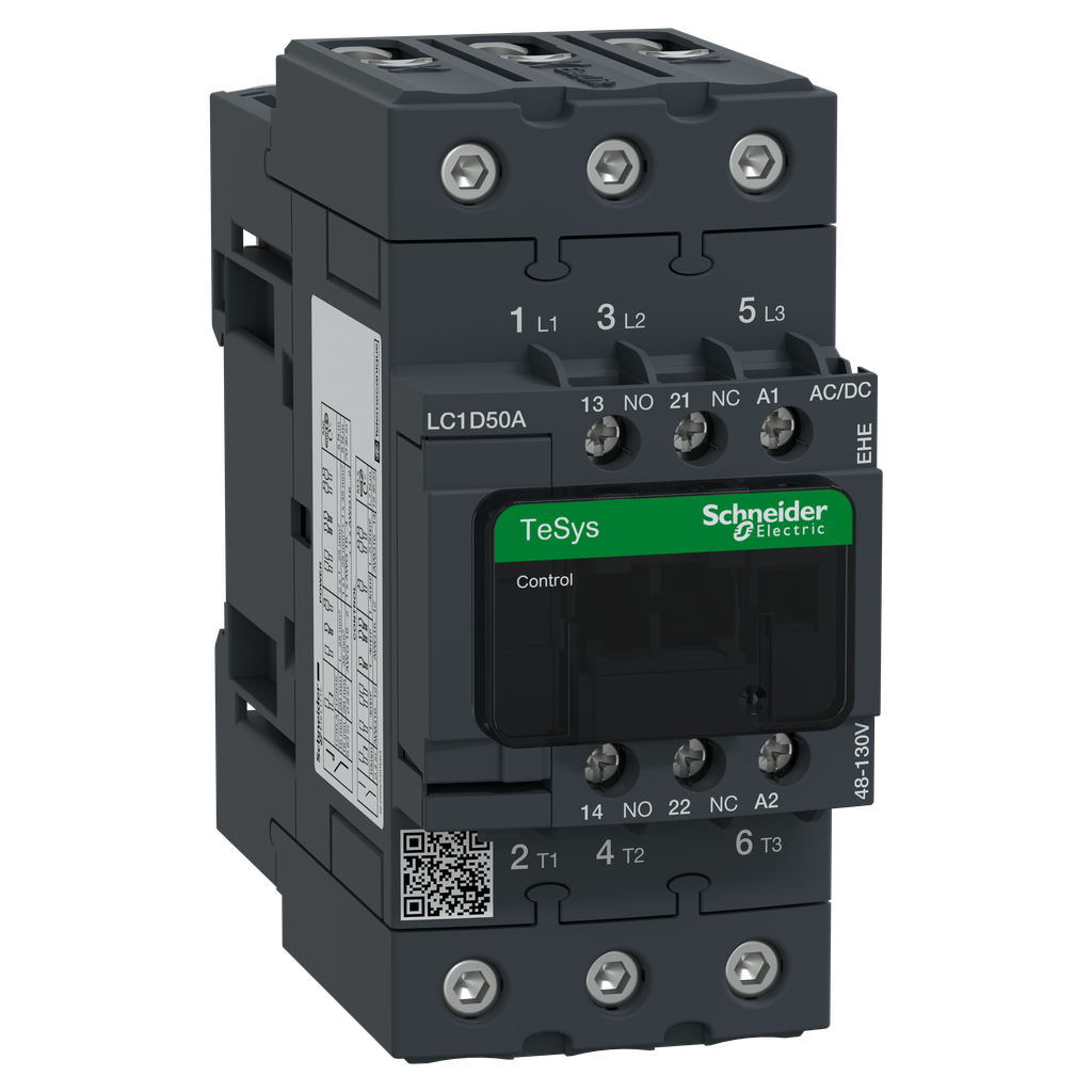 TeSys D - contacteur - 3P(3NO) - AC3 - inf= 440V 50A - 48 à 130Vca-cc - Everlink