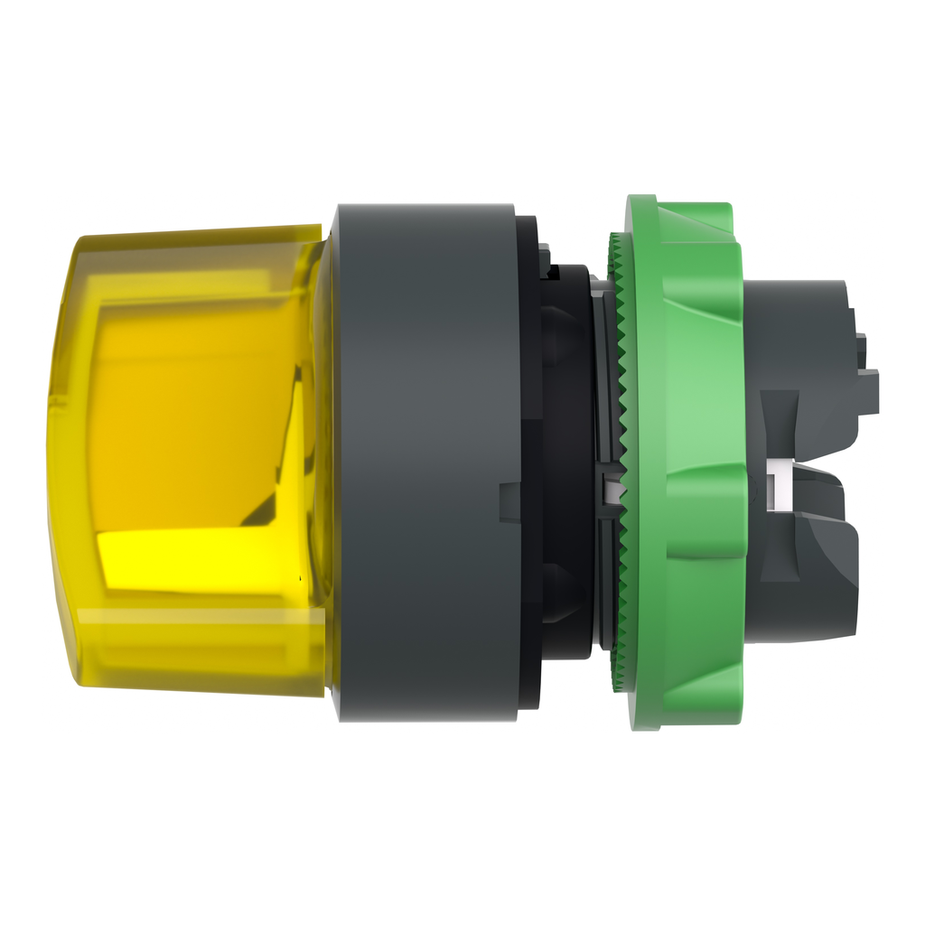 Harmony XB5 - tête bouton à manette lumineux - Ø22 - 2 pos fix - jaune