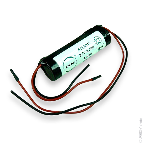 Accumulateur(s) Accus Lithium-Ion 1x 18650 3.6V 2.6Ah double sortie fils