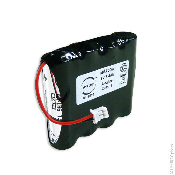 Pack(s) Batterie alcaline 4x AA NX 4S1P ST1 6V 3.4Ah JST