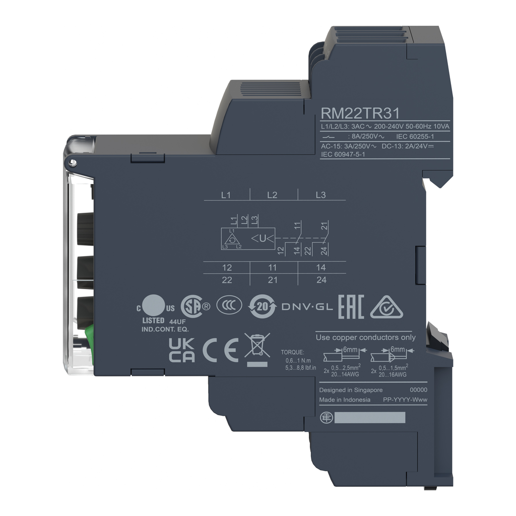 Harmony Control RM22 - relais contrôle de phases - 2OF - 200 à 240Vca
