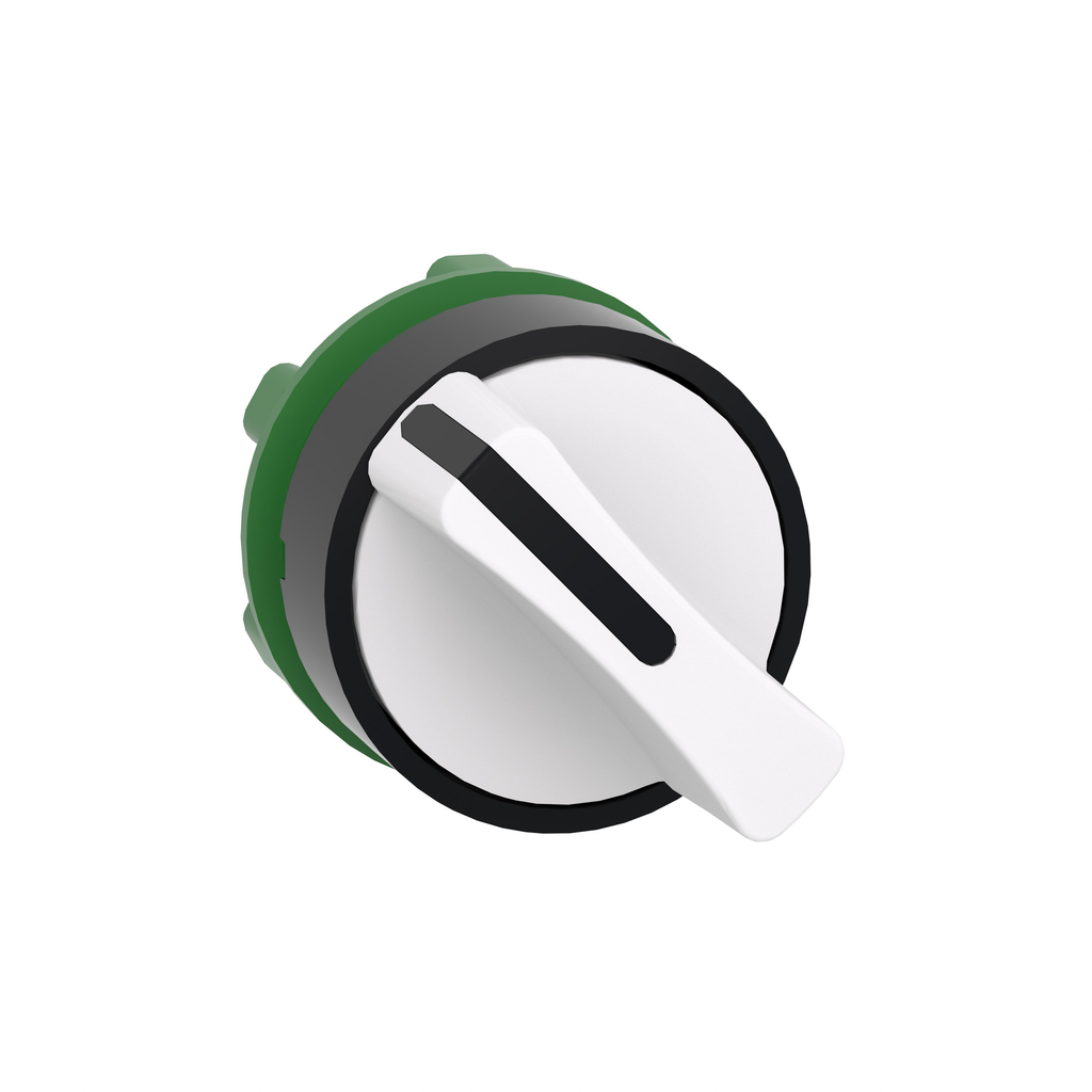 Harmony XB5 - tête bouton tournant à manette - Ø22 - 3 posit fixes - blanc