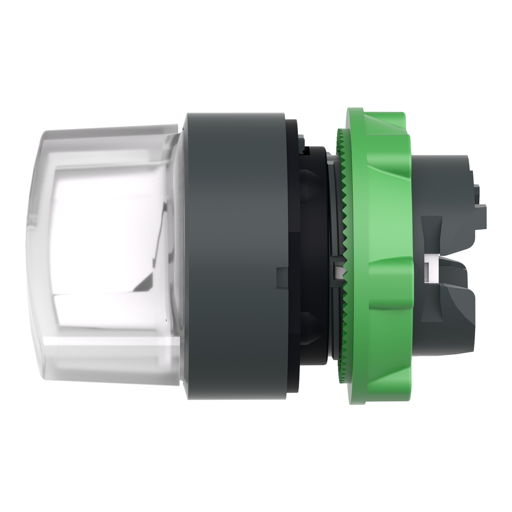 Harmony XB5 - tête bouton à manette lumineux - Ø22 - 2 pos fix - blanc
