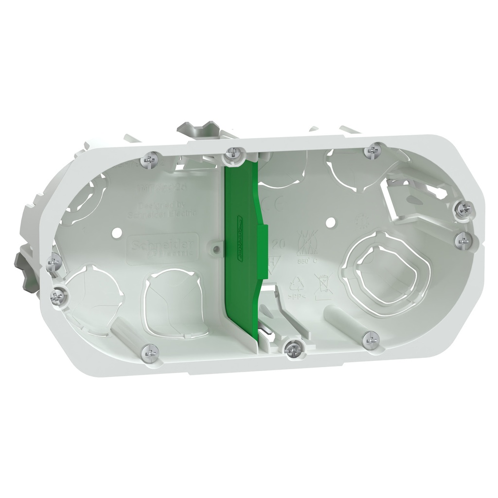 Multifix - boîte encastrement - 2 postes - Ø67mm - P50mm - entraxe 71mm