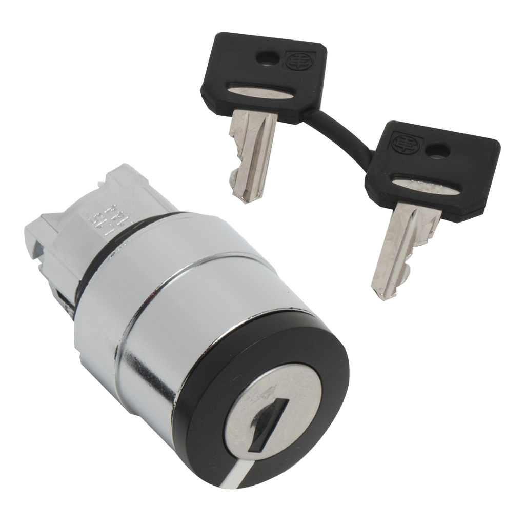 Harmony XB4 - tête bouton tournant à clé 421E - Ø22 - 3 pos fix - retr C