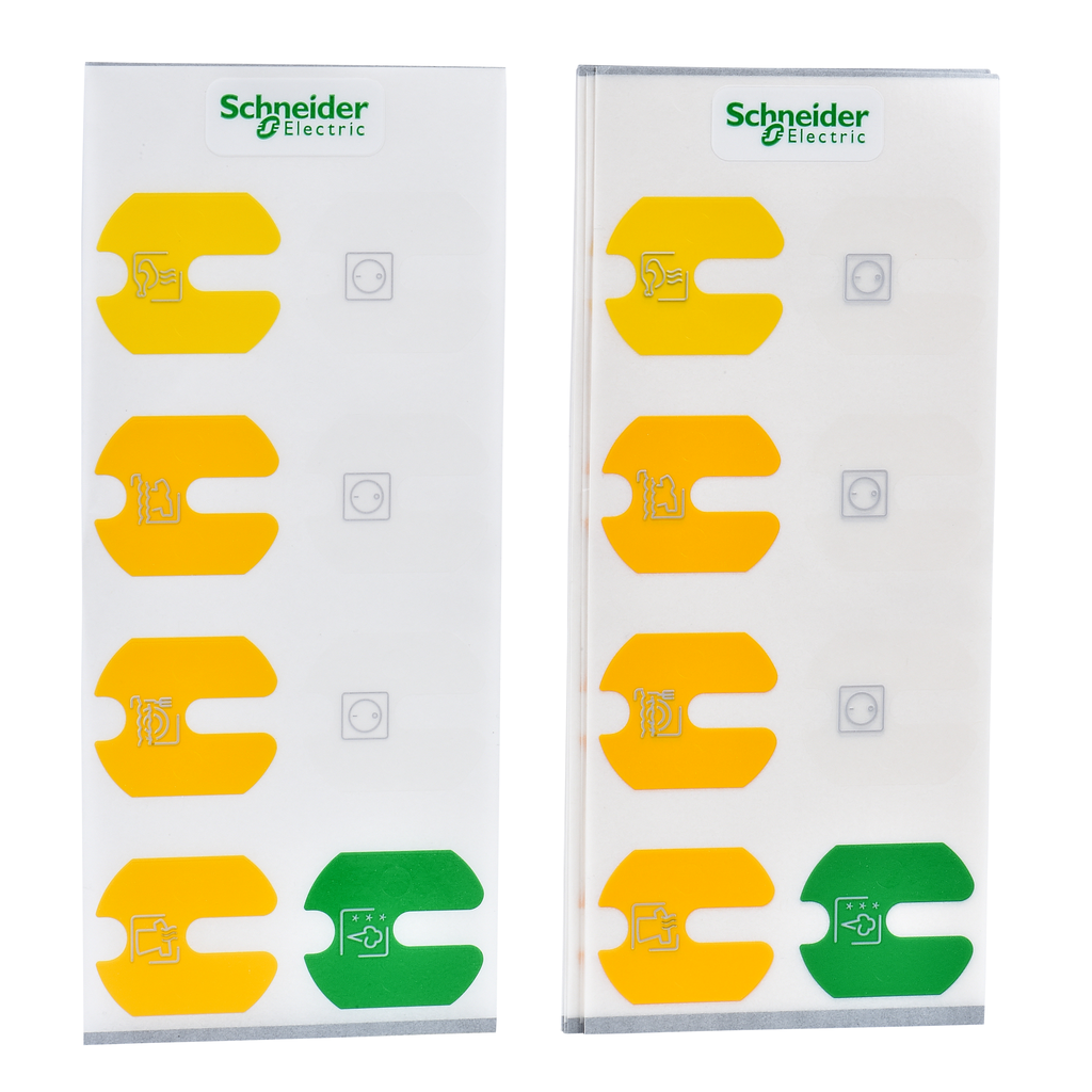 Odace 2011 - lot de 10 feuilles de 8 autocollants de repérage prises de courant