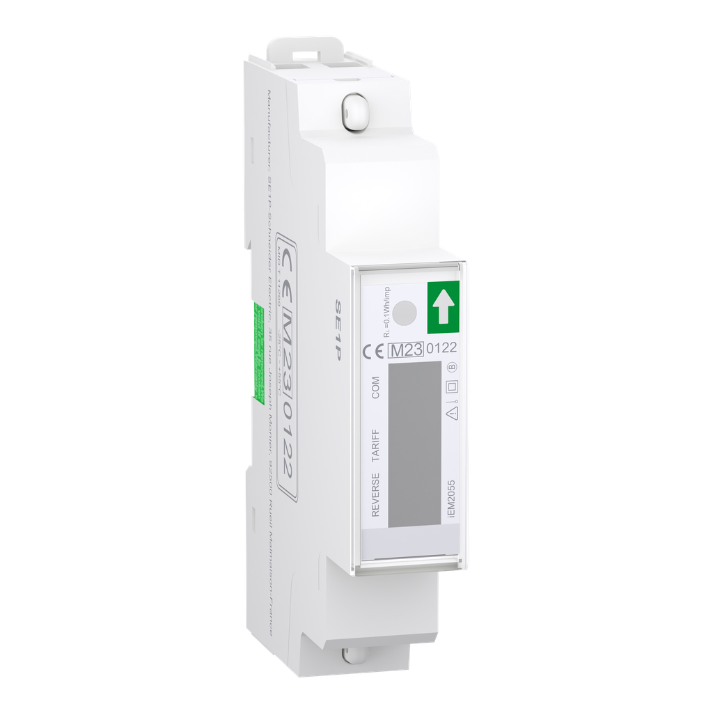 Acti9 iEM - compteur d'énergie mono - 230V - 45A - afficheur Modbus - MID