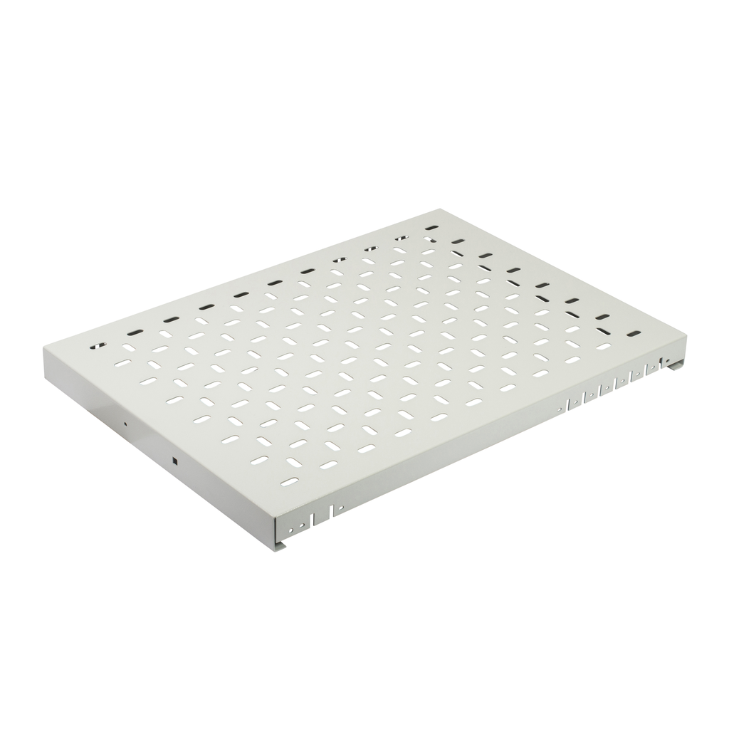 Actassi - plateau fixe 19p - 1U - ajouré - p600 - gris
