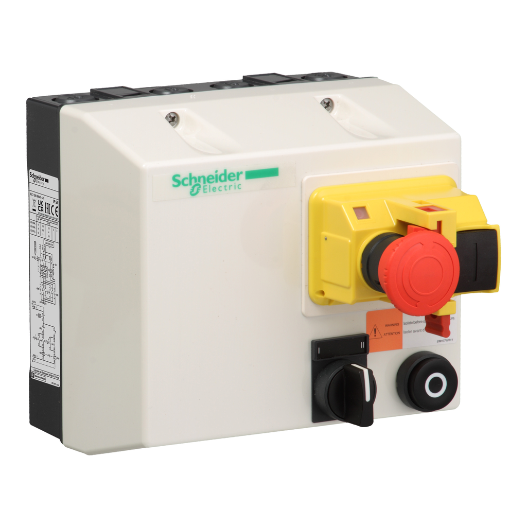 TeSys LJ8K - démarreur coffret étanche - 2 sens - 0,75kW - 380Vca - transfo 24V