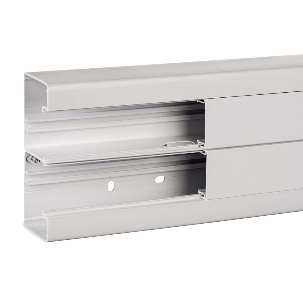 OptiLine 45 - goulotte PVC 2 compartiments 140x55x2000mm - au mètre linéaire