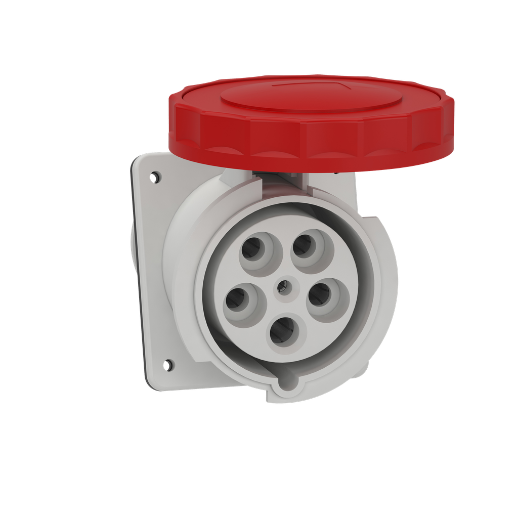 Mureva - socle de prise industrielle - CEE 125A 5P 380V 6U - inclinée - IP67