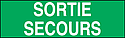 Pictogramme - Compatible boitier AA - inscription "SORTIE SECOURS"